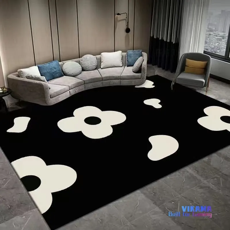 VIKAMA Modern Simple Living Room Carpet Black And White Flowers Non Slip Wear Bedroom Study Carpet Home Decoration
VIKAMA Modern Simple Living Room Carpet Black And White Flowers Non Slip Wear Bedroom Study Carpet Home Decoration
