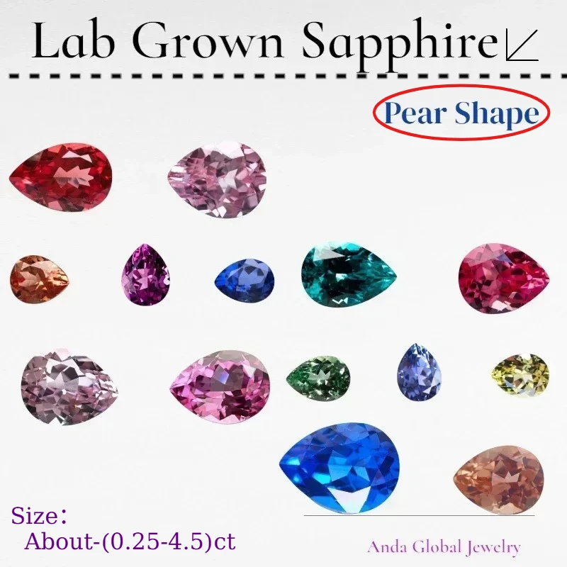 M-Lab Grown Sapphire Pear Shape DIY Charms Jewelry Earring Rings Making Main Materials Selectable AGL Certificate Daily Matching
M-Lab Grown Sapphire Pear Shape DIY Charms Jewelry Earring Rings Making Main Materials Selectable AGL Certificate Daily Matching