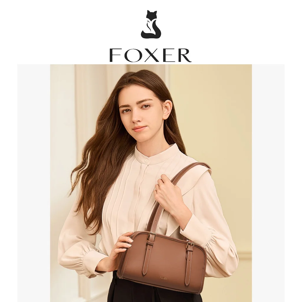 FOXER Female PU Leather Shoulder Bag High Quality 2026 New Fashion Lady's Boston Bag Commute Work Travel
FOXER Female PU Leather Shoulder Bag High Quality 2026 New Fashion Lady's Boston Bag Commute Work Travel