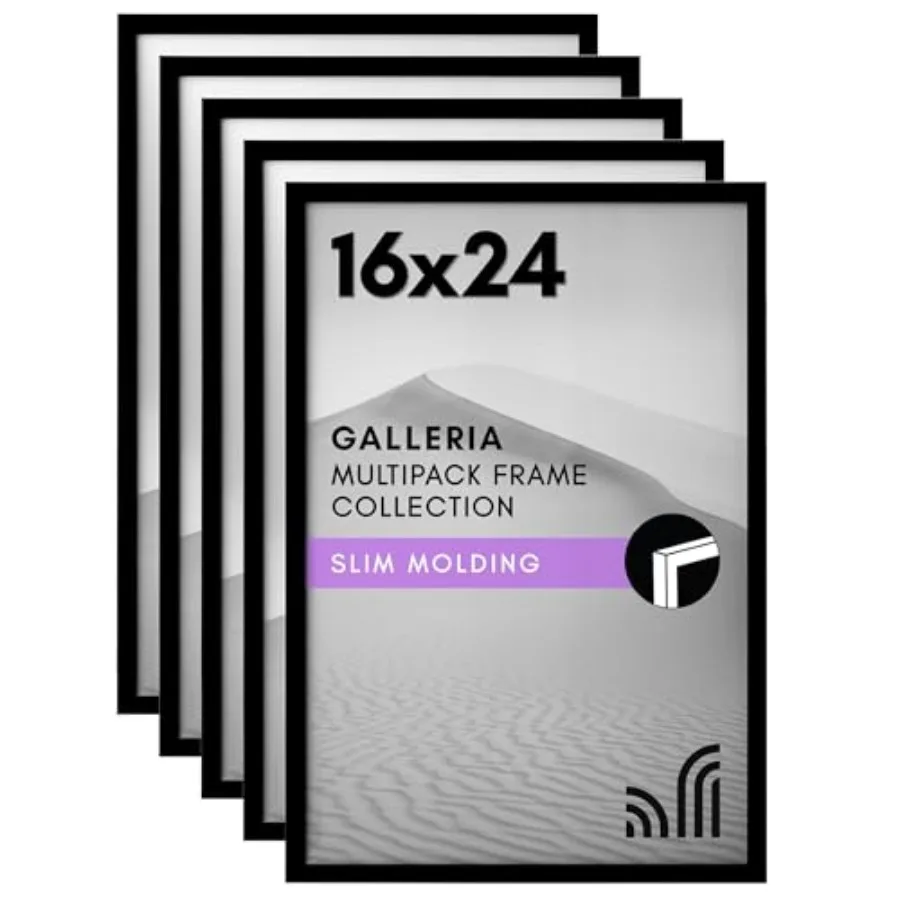 16x24 Poster Frame with Polished Plexiglass - Set of 5 - Galleria Collection - Picture Frames for Wall Display
16x24 Poster Frame with Polished Plexiglass - Set of 5 - Galleria Collection - Picture Frames for Wall Display
