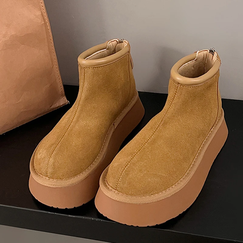 Ankle Boots for Women Flats Platform Suede Designer Shoes Fashion Woman Winter Boots 2025 Dress Casual Botas De Mujer Zapatos
Ankle Boots for Women Flats Platform Suede Designer Shoes Fashion Woman Winter Boots 2025 Dress Casual Botas De Mujer Zapatos