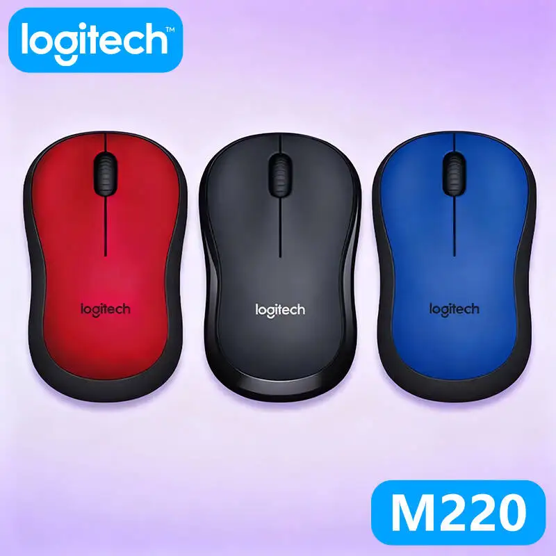 Logitech M220 Silent Wireless Mouse 3 Buttons Compact Design 1000 DPI Optical Sensor Laptop Desktop PC Office Home Daily Use