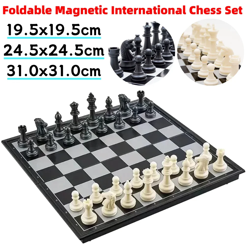 Folding Magnetic Chess 19.5/24.5/31cm Side Length International Chess Game Educational Chess Game Gift for Adult Kids Beginner
Folding Magnetic Chess 19.5/24.5/31cm Side Length International Chess Game Educational Chess Game Gift for Adult Kids Beginner