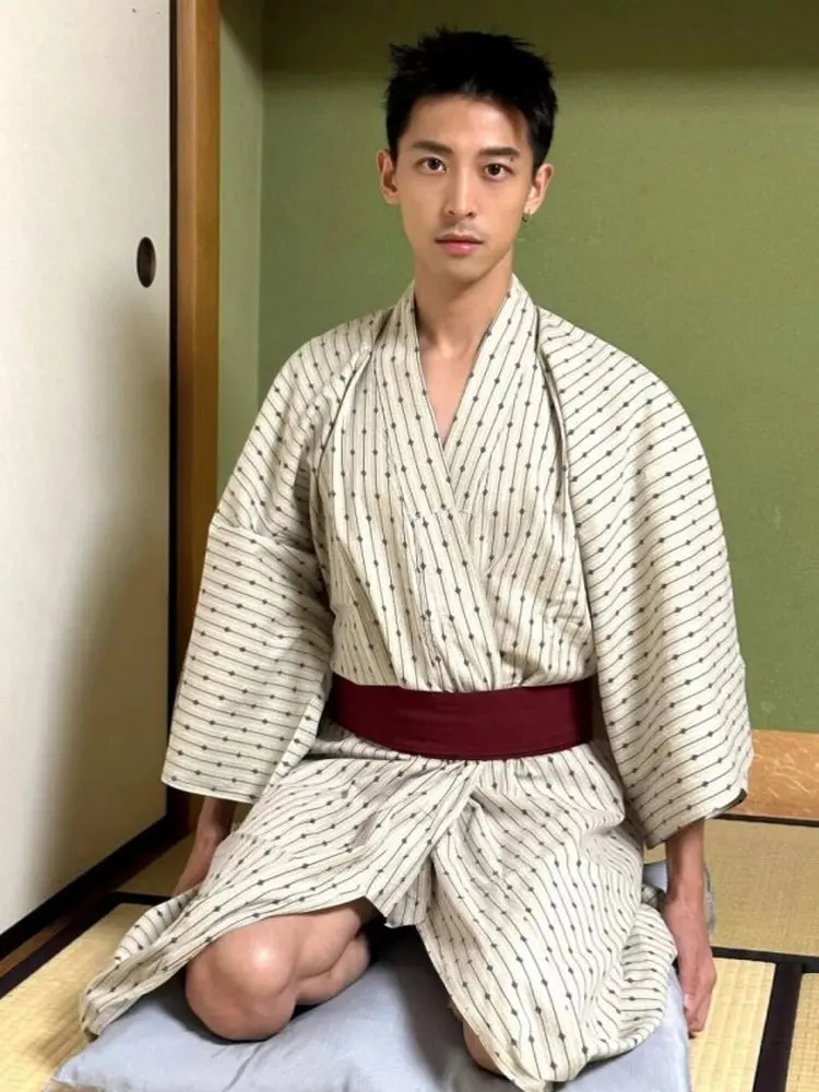 2025 New Men's Kimono Robe Samurai Style Bathing Suit Traditional Japanese Costume Photography Outfit Polyester Fiber
2025 New Men's Kimono Robe Samurai Style Bathing Suit Traditional Japanese Costume Photography Outfit Polyester Fiber