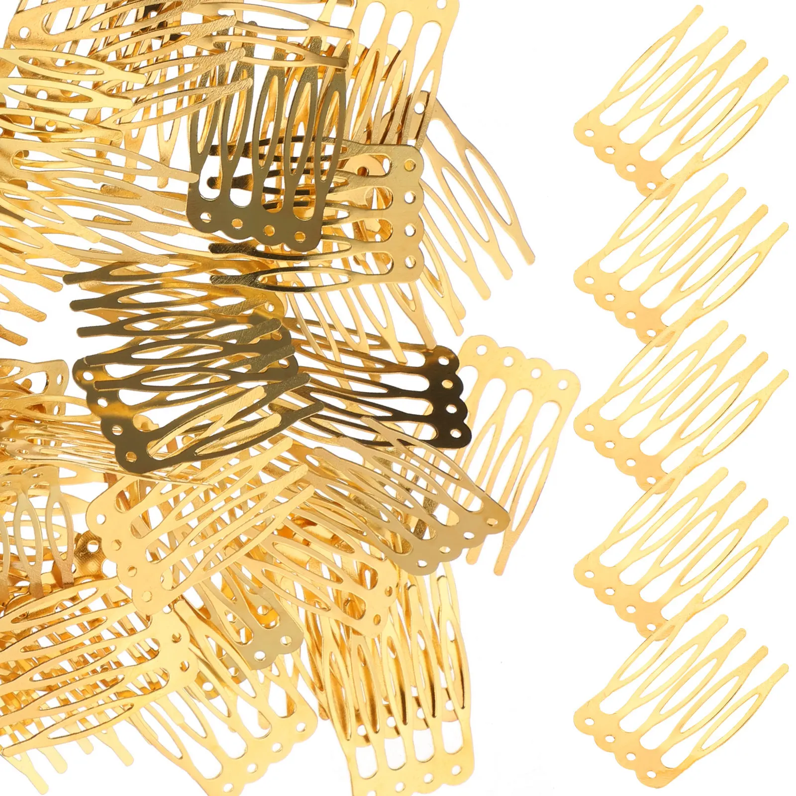 Набор из 50 гребней для волос: гладкие, для самостоятельного использования, легко использовать с различными прическами, модный аксессуар, золотистые
Набор из 50 гребней для волос: гладкие, для самостоятельного использования, легко использовать с различными прическами, модный аксессуар, золотистые