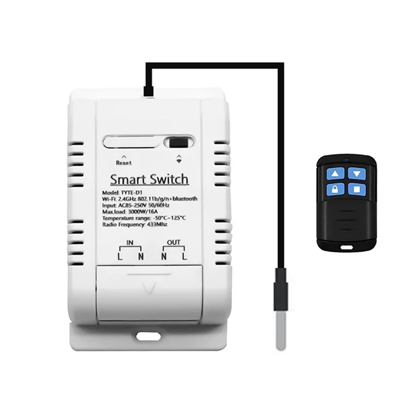 B29C-Tuya Smart Life Switch 16A 3000W реле с датчиком термостата контроля температуры RF433 для Alexa
B29C-Tuya Smart Life Switch 16A 3000W реле с датчиком термостата контроля температуры RF433 для Alexa