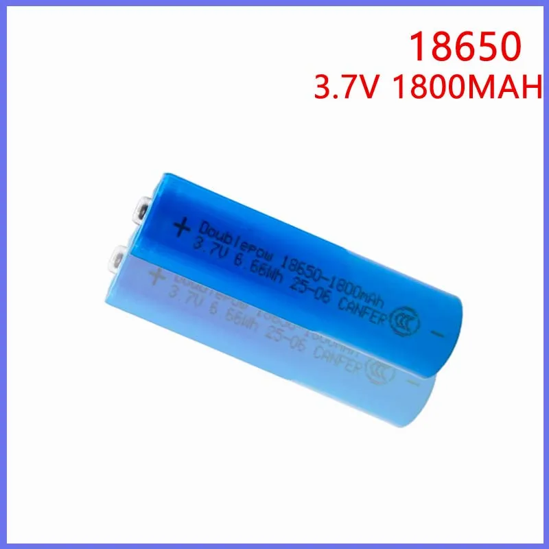 Li-Ion 1800mAh 3.7V Battery Rechargeable for Flashlight Small Fan, Toy, Radio, Bluetooth Speaker Doublepow High Quality 18650
Li-Ion 1800mAh 3.7V Battery Rechargeable for Flashlight Small Fan, Toy, Radio, Bluetooth Speaker Doublepow High Quality 18650