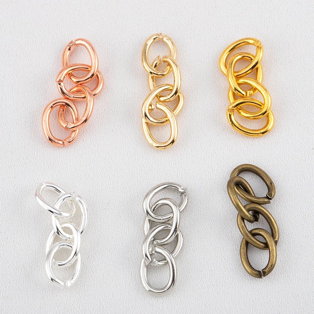 50/100pcs Tail Extension Chains Colorful Baking Paint Link Chains Connectors For DIY Jewelry 4-Link Keychain Hanging Accessories
50/100pcs Tail Extension Chains Colorful Baking Paint Link Chains Connectors For DIY Jewelry 4-Link Keychain Hanging Accessories