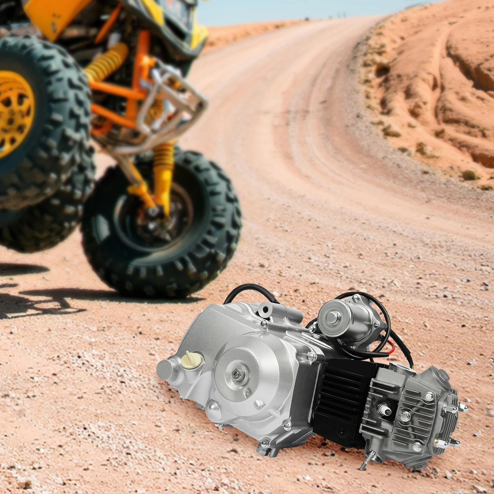 125CC Engine Motor Kit, 4 Stroke Semi Auto Engine Motor 4-speed Kick Start Motor Pit Dirt Bike ATV Go Kart Buggy
125CC Engine Motor Kit, 4 Stroke Semi Auto Engine Motor 4-speed Kick Start Motor Pit Dirt Bike ATV Go Kart Buggy