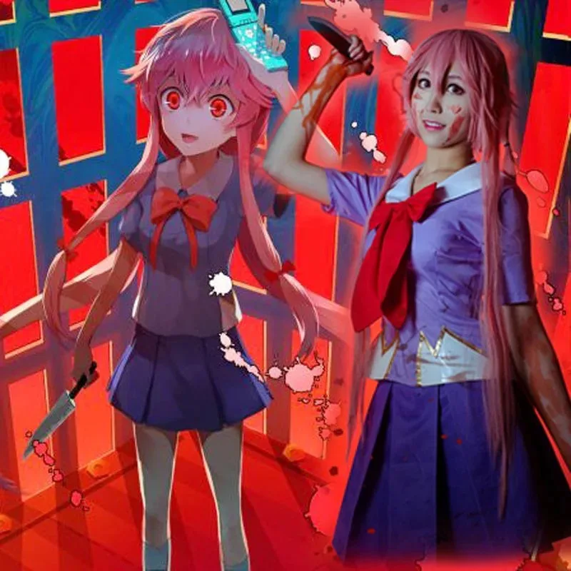 Дневник будущего Gasai Yuno Mirai Nikki Школьная форма Косплей Костюм JK Сейлор Косплей Костюм Лоли Лук Короткая Юбка Парик Хэллоуин 
Дневник будущего Gasai Yuno Mirai Nikki Школьная форма Косплей Костюм JK Сейлор Косплей Костюм Лоли Лук Короткая Юбка Парик Хэллоуин
