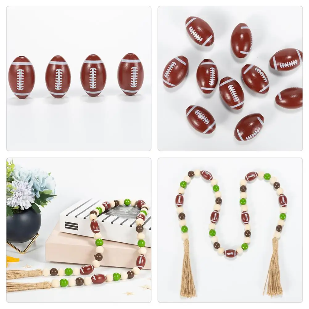 20 Pcs Football Wooden Beads Colorful Craft Supplies DIY Accessories for Jewelry Projects Bracelets Earrings Charms Decorative
20 Pcs Football Wooden Beads Colorful Craft Supplies DIY Accessories for Jewelry Projects Bracelets Earrings Charms Decorative