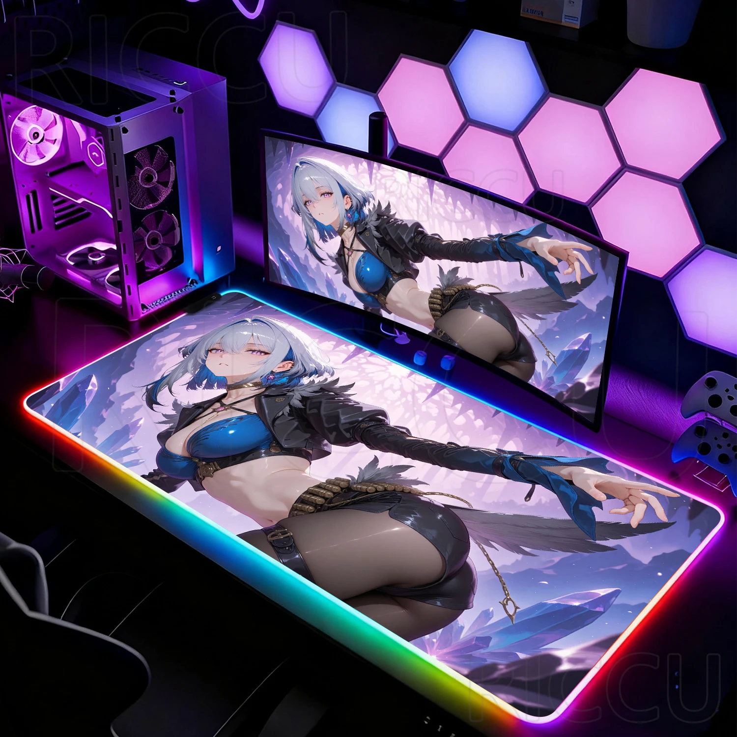 Wuthering Waves Galbrena Mouse Pad RGB Gaming Computer Gamer Keyboard 900X400MM LED Desk Mats Non-Slip Rubber Laptop accessories
Wuthering Waves Galbrena Mouse Pad RGB Gaming Computer Gamer Keyboard 900X400MM LED Desk Mats Non-Slip Rubber Laptop accessories