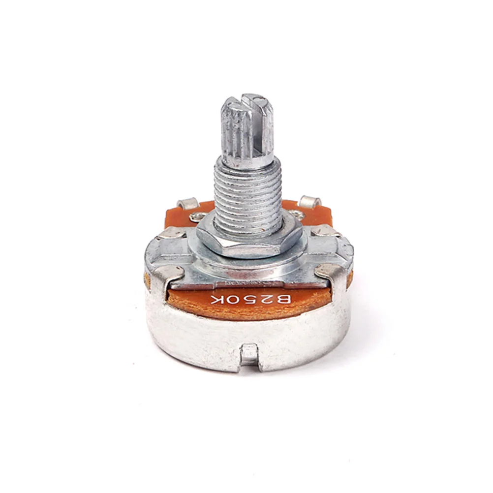 B250k Split Shaft Guitar Potentiometer Coarse Knurled Shaft Audio Tone Control Volume Potentiometer Electric Guitar Effects
B250k Split Shaft Guitar Potentiometer Coarse Knurled Shaft Audio Tone Control Volume Potentiometer Electric Guitar Effects