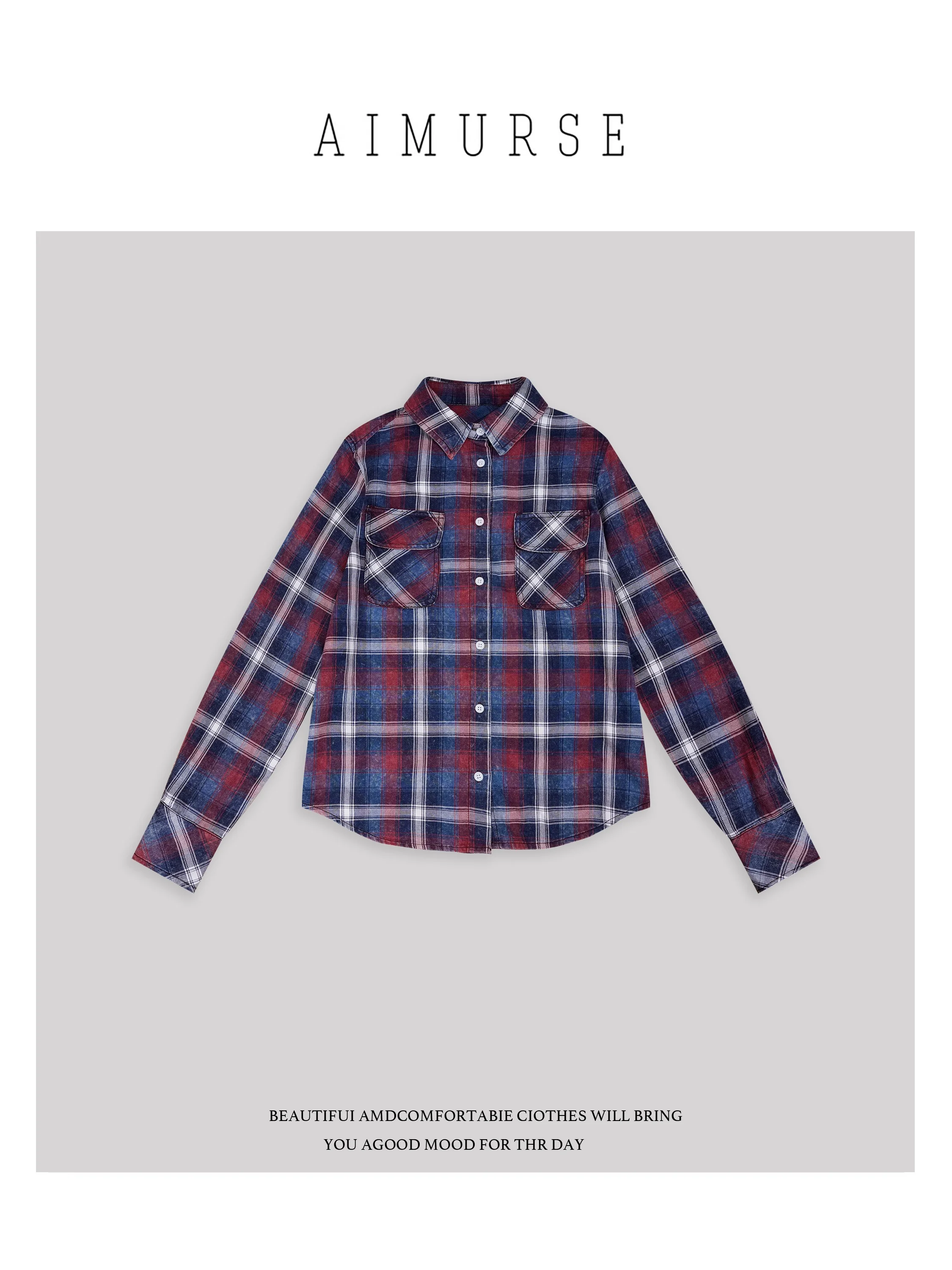 AIMURSE Unique Design Pure Cotton Plaid Casual irt Faionable Versatile AM7032 Breathable Comfortable Long Sve Women's...
AIMURSE Unique Design Pure Cotton Plaid Casual irt Faionable Versatile AM7032 Breathable Comfortable Long Sve Women's...