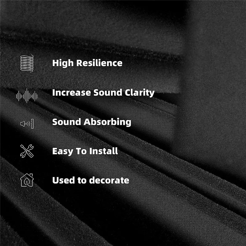 A44M 12Pcs Self-Adhesive Sound Proof Foam Panels Black Acoustic Foam For Wall,Home,Studio
A44M 12Pcs Self-Adhesive Sound Proof Foam Panels Black Acoustic Foam For Wall,Home,Studio