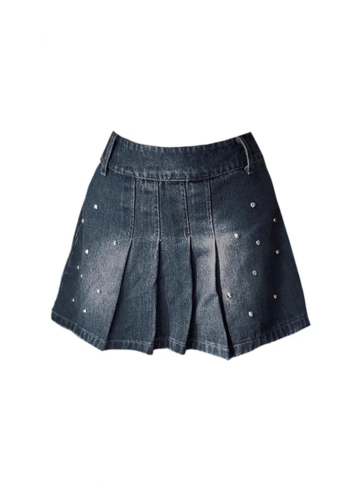 Fashion Pleated Skirt Women Cozy Bottoms Sexy Hot Girl Korean A-Line Skirt Diamonds Streetwear Clothes American Style New Trend
Fashion Pleated Skirt Women Cozy Bottoms Sexy Hot Girl Korean A-Line Skirt Diamonds Streetwear Clothes American Style New Trend