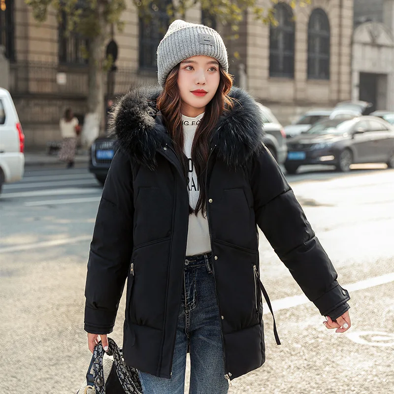 2022 Winter Fashion Hooded Thicken Warm Parkas Women Solid Big Fur Collar Cotton Padded Coats Ladies Casual Zipper Down Jackets
2022 Winter Fashion Hooded Thicken Warm Parkas Women Solid Big Fur Collar Cotton Padded Coats Ladies Casual Zipper Down Jackets