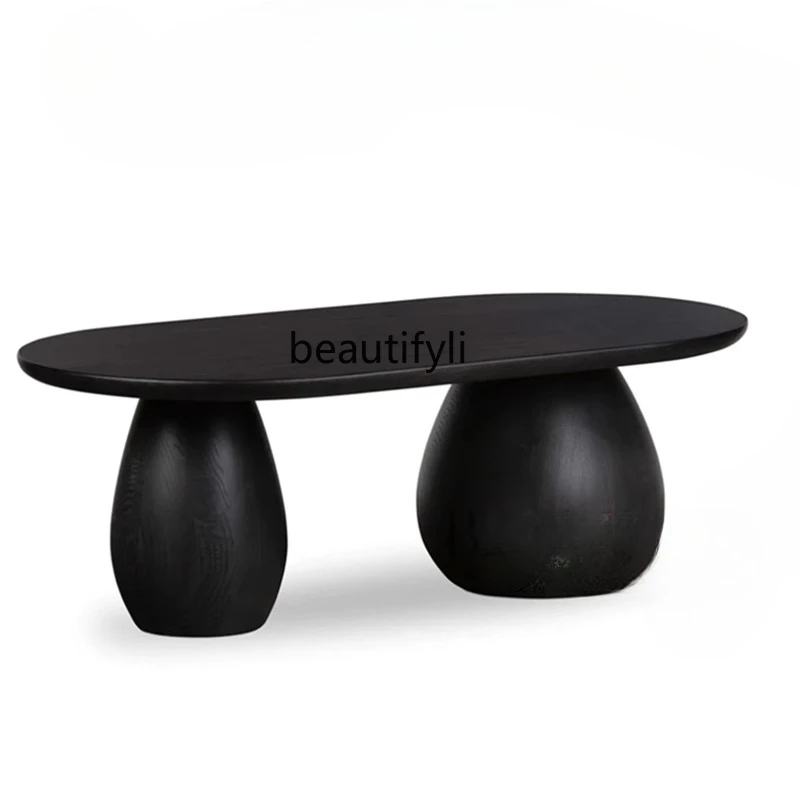 Nordic simple home living room solid wood coffee table modern homestay club oval tea table designer creative small tea table
Nordic simple home living room solid wood coffee table modern homestay club oval tea table designer creative small tea table
