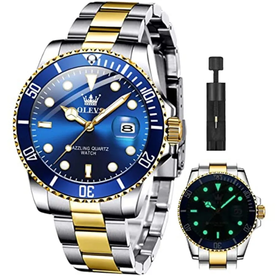 OLEVS Luxury Watches for Men Big Face Stainless Steel Business Dress Analog Quartz Watch with Day Waterproof Lumius Mens Wrist
OLEVS Luxury Watches for Men Big Face Stainless Steel Business Dress Analog Quartz Watch with Day Waterproof Lumius Mens Wrist