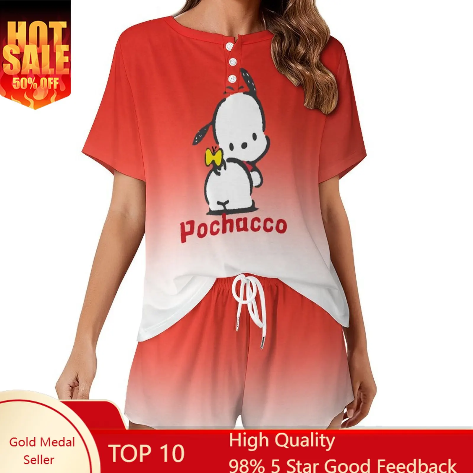 Pochacco Loungewear Woman Homewear Sanrio Cartoon Pyjamas Cute Cat Soft Nightwear Suit Short Sleeved Top and Shorts
Pochacco Loungewear Woman Homewear Sanrio Cartoon Pyjamas Cute Cat Soft Nightwear Suit Short Sleeved Top and Shorts