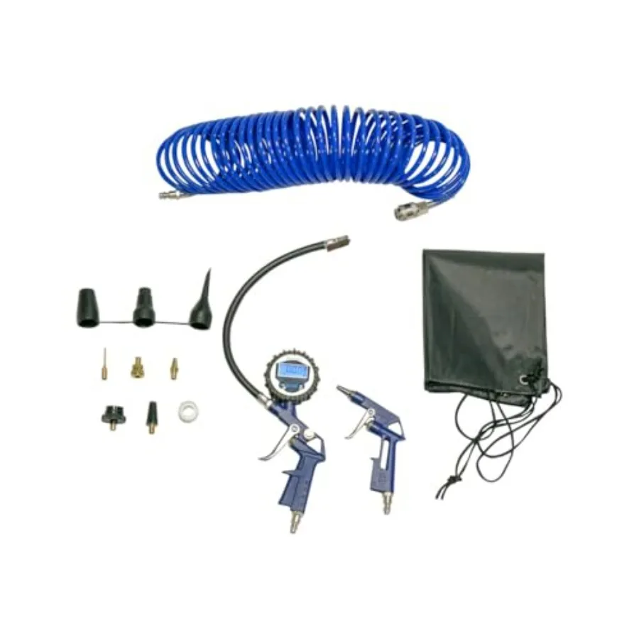 Digital Gauge with Inflator Quick Connect Air Chuck and 12-Piece Accessory Kit in Black with 30-Foot Air Hose for Automotive an
Digital Gauge with Inflator Quick Connect Air Chuck and 12-Piece Accessory Kit in Black with 30-Foot Air Hose for Automotive an