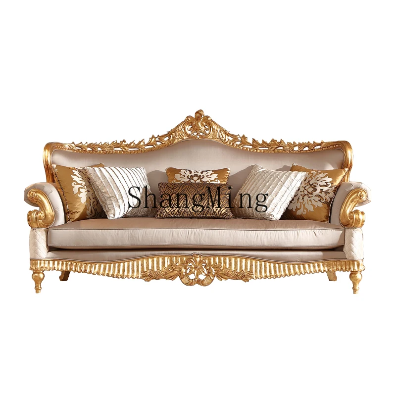 LXY villa home modern simple living room high-end solid wood carving flower leisure fabric sofa combination
LXY villa home modern simple living room high-end solid wood carving flower leisure fabric sofa combination