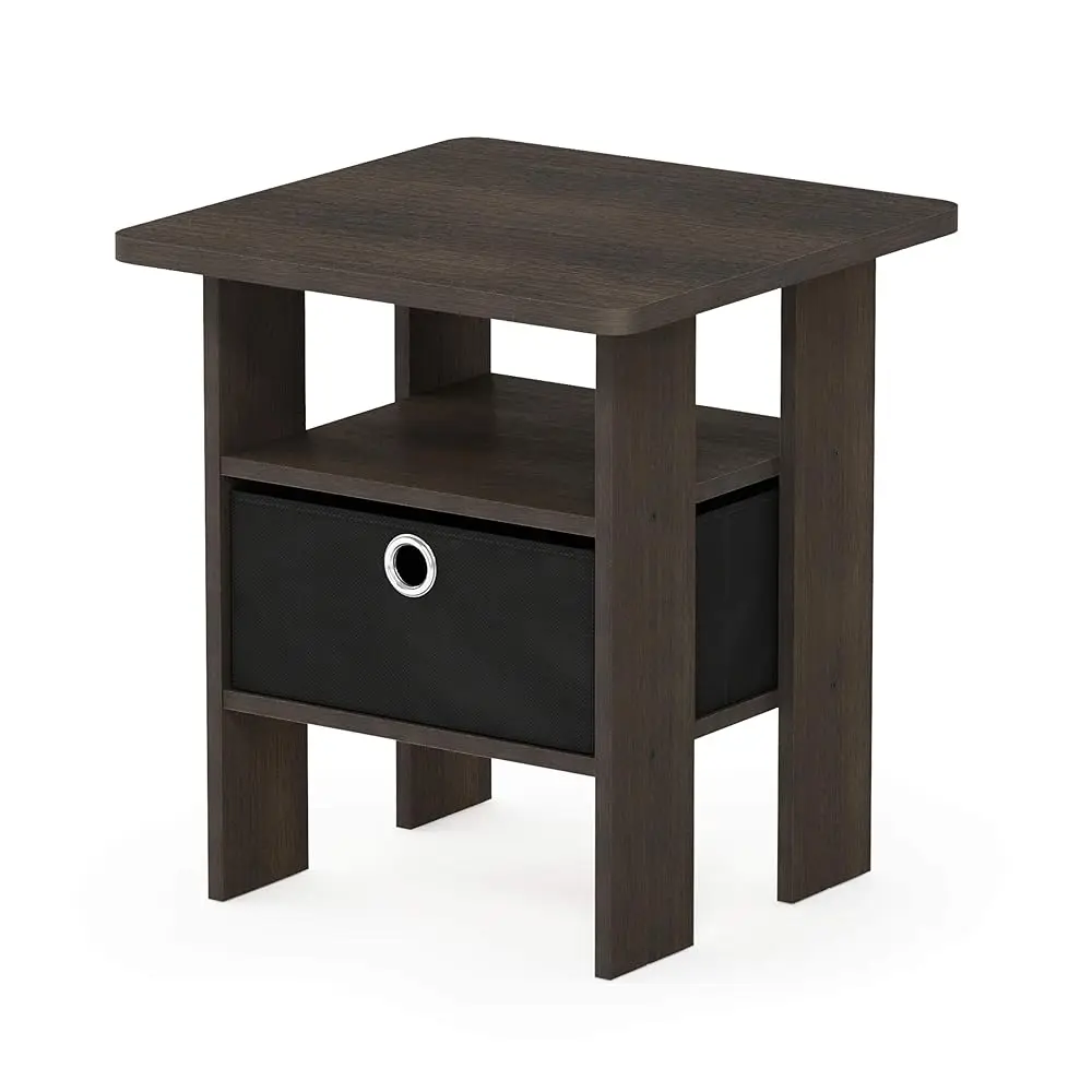 Andrey End Table / Side Table / Night Stand / Bedside Table With Bin Drawer, Dark Brown/Black, 1-Pack, Center Bin
Andrey End Table / Side Table / Night Stand / Bedside Table With Bin Drawer, Dark Brown/Black, 1-Pack, Center Bin