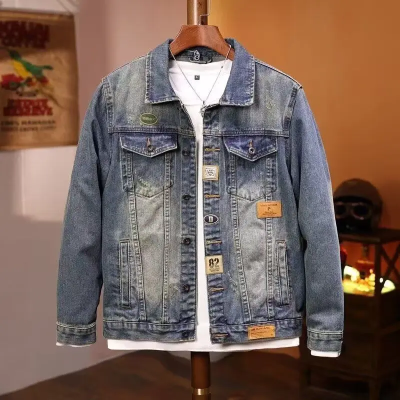 Waed Casual Spring Autumn Men's Denim Jaet American High End Workwear Sle Outerwear Versatile Leisure Denim Clothes
Waed Casual Spring Autumn Men's Denim Jaet American High End Workwear Sle Outerwear Versatile Leisure Denim Clothes