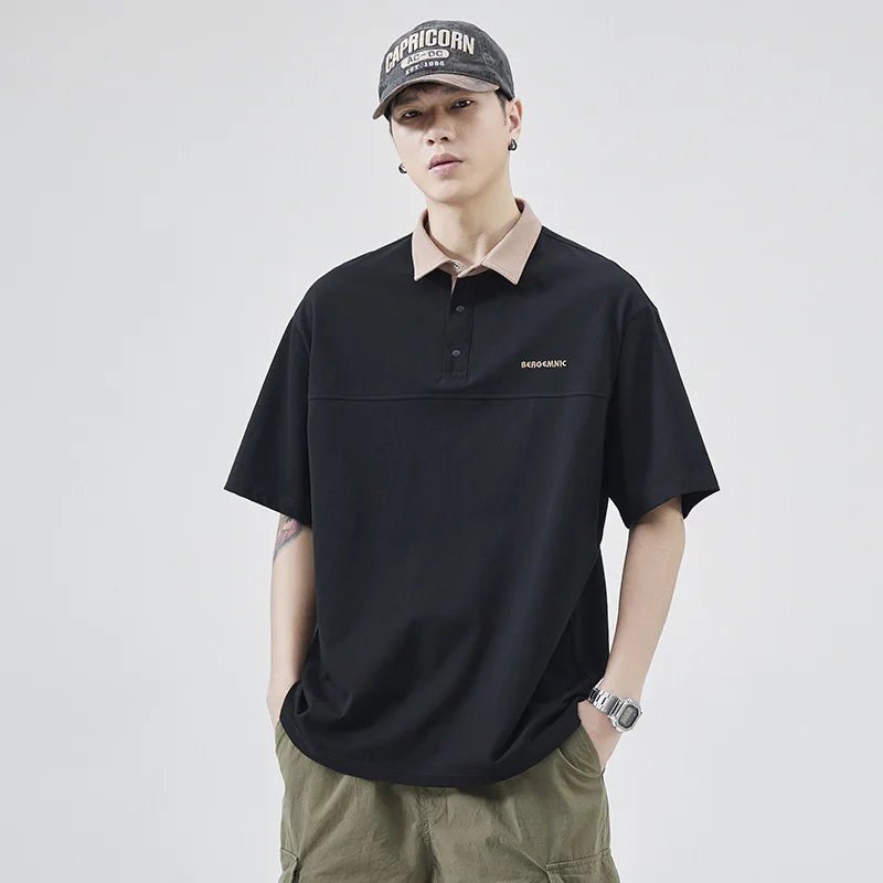 POLO Shirt Short Sleeved Fashionable And Minimalist Lapel Loose Top Summer New Product Men's Versatile Casual Clothes
POLO Shirt Short Sleeved Fashionable And Minimalist Lapel Loose Top Summer New Product Men's Versatile Casual Clothes