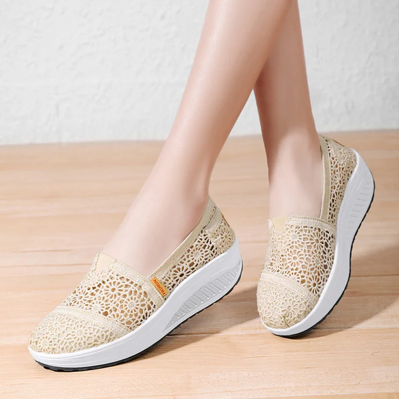 Women Platform Shoes Fashion Sneakers Middle Heels Woman Elegant Sweet Air Mesh Breathable Summer Shoes Casual Light Non-slip
Women Platform Shoes Fashion Sneakers Middle Heels Woman Elegant Sweet Air Mesh Breathable Summer Shoes Casual Light Non-slip