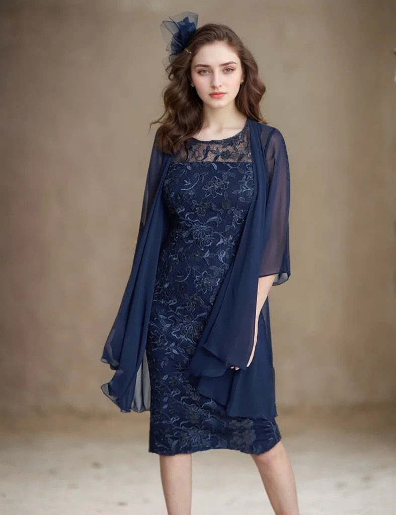 Elegant Vintage Evening Dress Appliques Sheath/Column Silhouette Knee Length Scoop Neck Tulle 3/4 Sleeve 2025 Free Customized
Elegant Vintage Evening Dress Appliques Sheath/Column Silhouette Knee Length Scoop Neck Tulle 3/4 Sleeve 2025 Free Customized