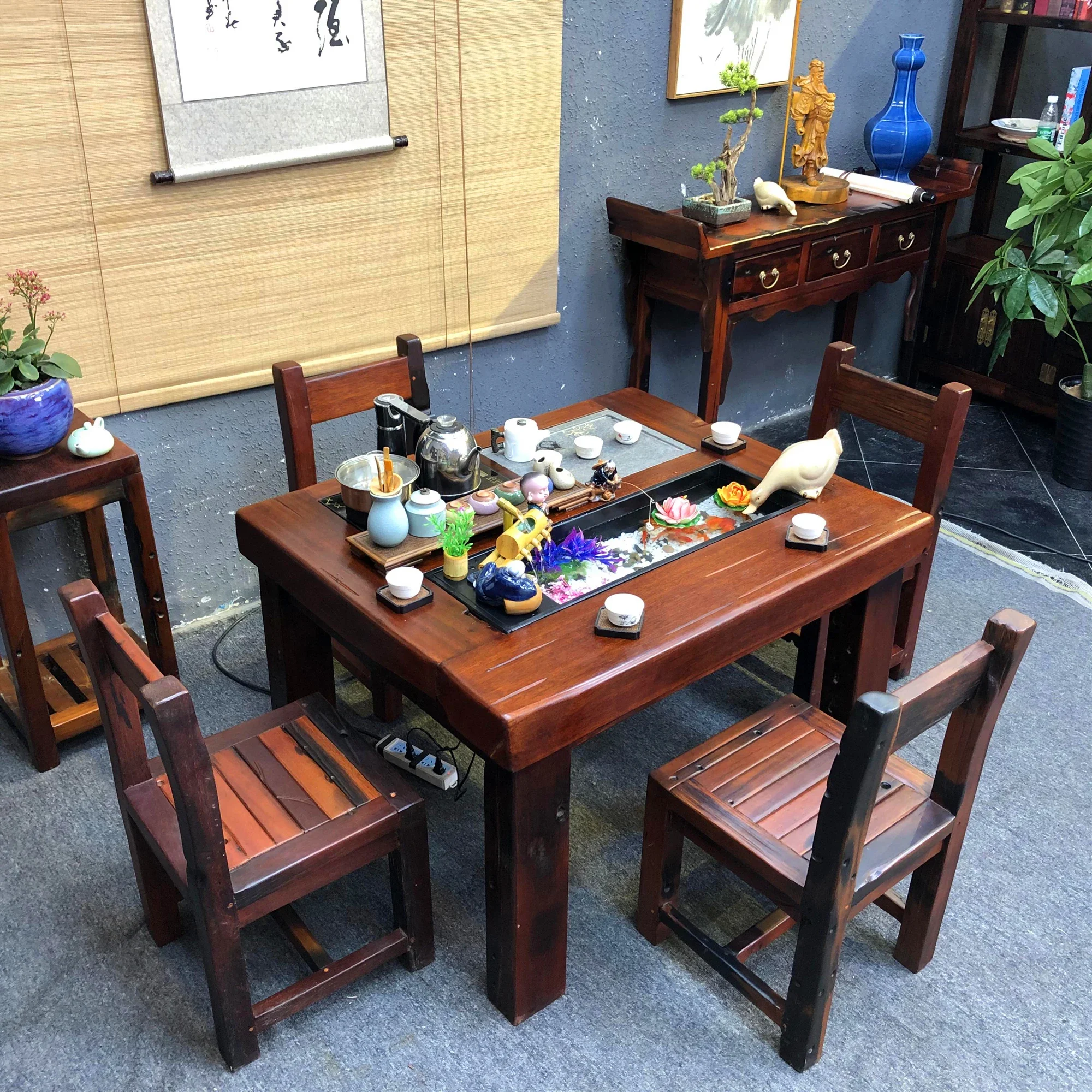 Customized Old Ship Wood Table-Chair Set, Small Table, Antique Imitation, Chinese Style Tea Table, Tea Table
Customized Old Ship Wood Table-Chair Set, Small Table, Antique Imitation, Chinese Style Tea Table, Tea Table