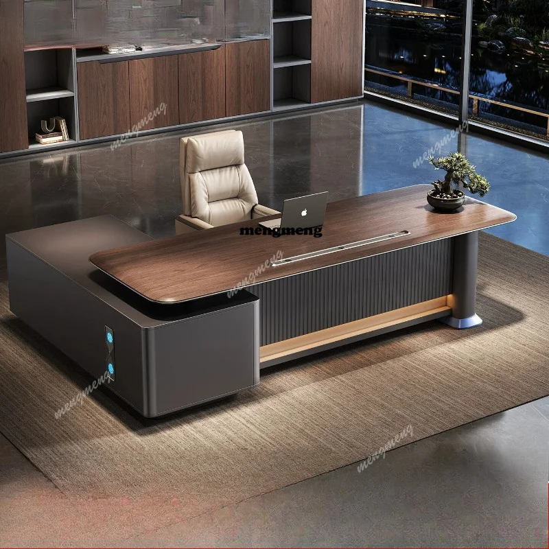 High-end atmosphere, light luxury, senior sense, president's desk, chairperson's office, desk and chair combination
High-end atmosphere, light luxury, senior sense, president's desk, chairperson's office, desk and chair combination