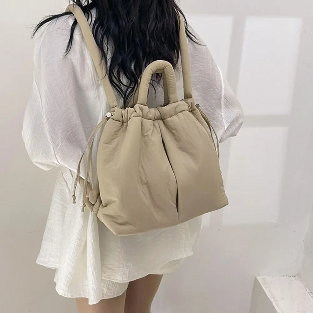 Solid Color Drawstring Tote Bag Dual-purpose Large Capacity Nylon Padded Tote Bag Lightweight Puffy Drawstring Backpack Shopping
Solid Color Drawstring Tote Bag Dual-purpose Large Capacity Nylon Padded Tote Bag Lightweight Puffy Drawstring Backpack Shopping