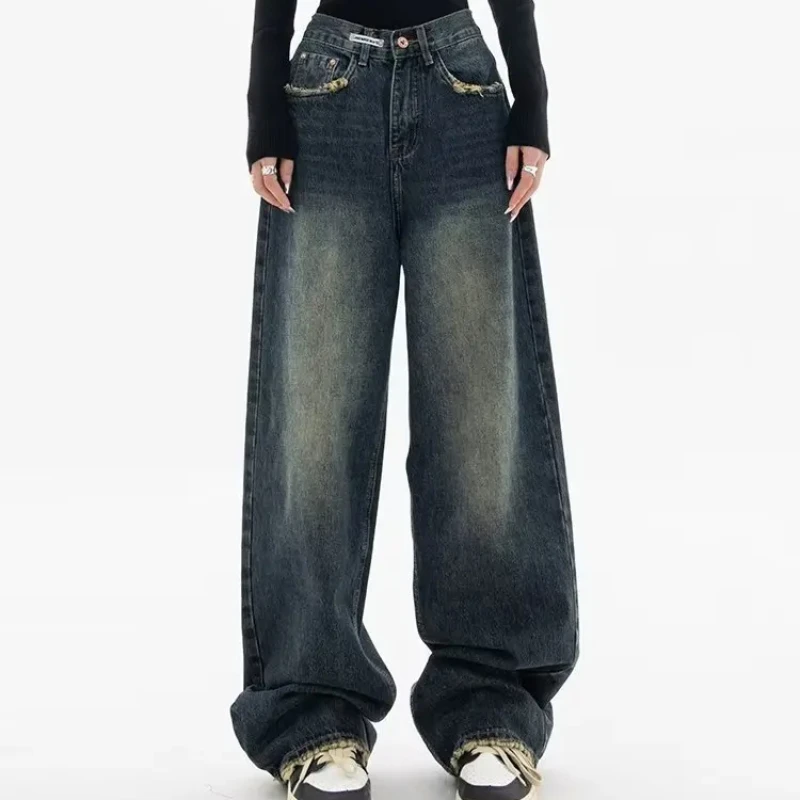 Autumn Summer Jeans Women High Waisted Slimming Loose Fit Wash Retro American High Street Casual Straight Straight Cut Leg Pants
Autumn Summer Jeans Women High Waisted Slimming Loose Fit Wash Retro American High Street Casual Straight Straight Cut Leg Pants