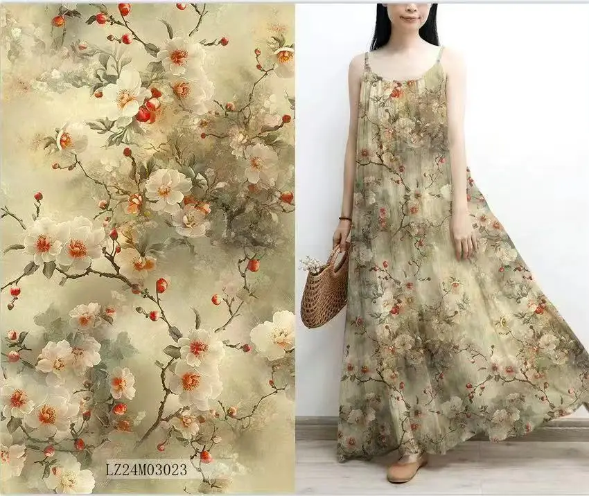 High Quality Natural 100% Ramie Linen Printed Fabric for Women's Summer Pure Chinese Thin Dress Robe Diy Sewing2024
High Quality Natural 100% Ramie Linen Printed Fabric for Women's Summer Pure Chinese Thin Dress Robe Diy Sewing2024