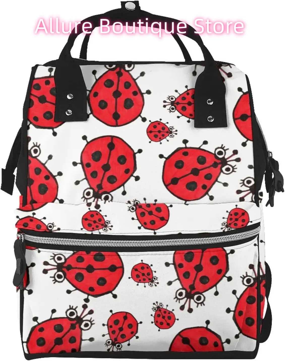 Funny Ladybug Diaper Bag Backpack for Women Large Capacity Nappy Bag Multifunction Waterproof Mummy Backpacks for Mom Dad Essent
Funny Ladybug Diaper Bag Backpack for Women Large Capacity Nappy Bag Multifunction Waterproof Mummy Backpacks for Mom Dad Essent