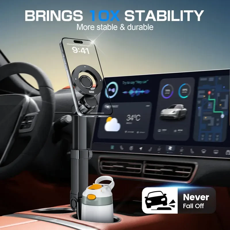 2-in-1 Magnetic Car Cup Holder & Phone Mount – Adjustable Long Arm, Universal Fit for Phones & Drinks
2-in-1 Magnetic Car Cup Holder & Phone Mount – Adjustable Long Arm, Universal Fit for Phones & Drinks