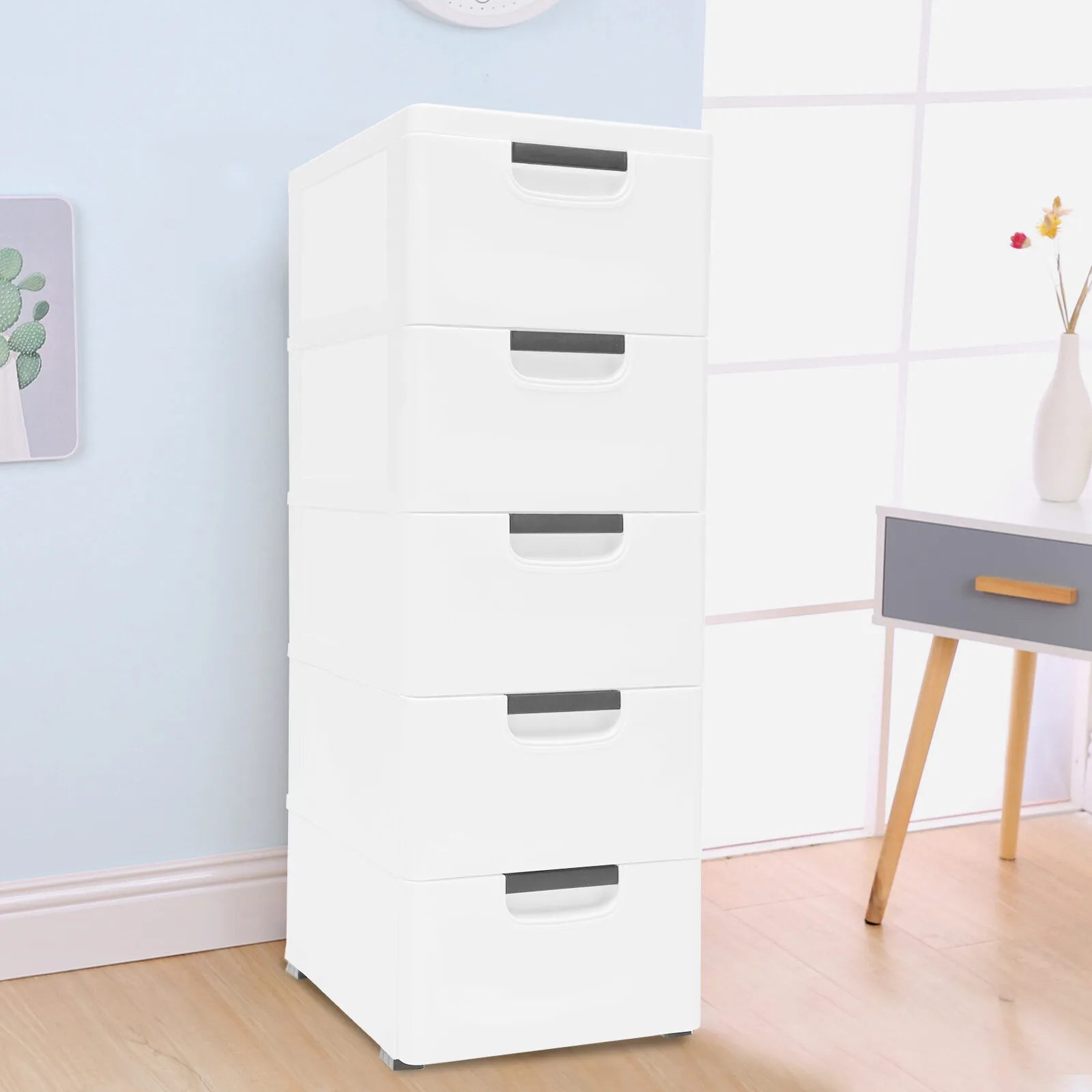 5-story Large-capacity PP Locker Chest Organizer Portable Storage Box with Rollers Stacked Sorting Cabinet
5-story Large-capacity PP Locker Chest Organizer Portable Storage Box with Rollers Stacked Sorting Cabinet