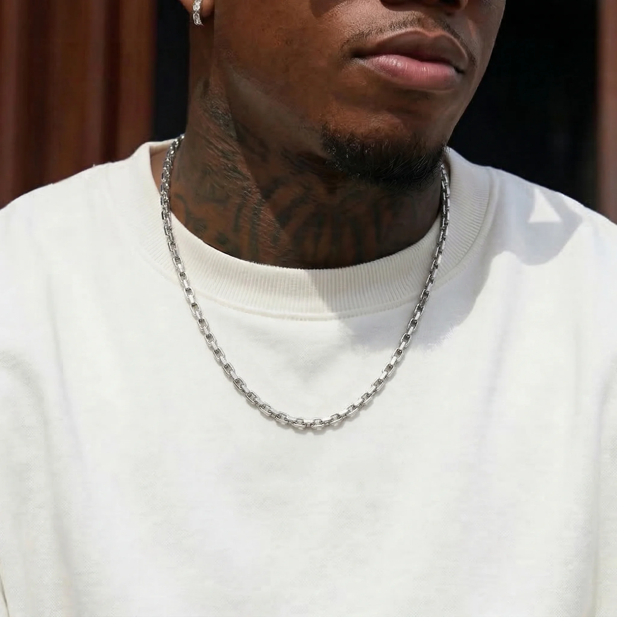 Heavy Duty 41.1g Diamond Cut Rollo Chain, 7.2mm Beveled O-Link Necklace 58cm, Waterproof 316L Stainless Steel Jewelry Men
Heavy Duty 41.1g Diamond Cut Rollo Chain, 7.2mm Beveled O-Link Necklace 58cm, Waterproof 316L Stainless Steel Jewelry Men