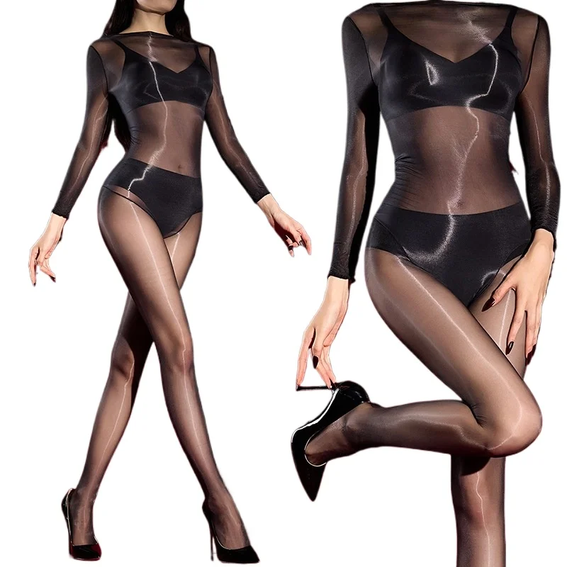 Women Fullbody Jumpsuit Oil Shiny Glossy Transparent Ultra Elastic Stockings Sexy Aurora Ultra-Thin Silky Seamless Pantyhose
Women Fullbody Jumpsuit Oil Shiny Glossy Transparent Ultra Elastic Stockings Sexy Aurora Ultra-Thin Silky Seamless Pantyhose