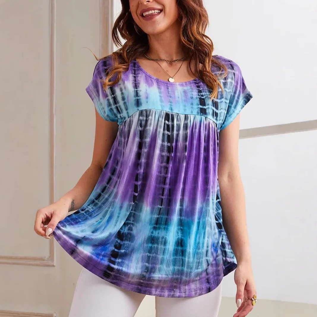 Loose round Neck Batwing Sleeve Tshirt plus Size Women's Summer New Style Cleanfit Style PVC Material Citywalk Suitable
Loose round Neck Batwing Sleeve Tshirt plus Size Women's Summer New Style Cleanfit Style PVC Material Citywalk Suitable