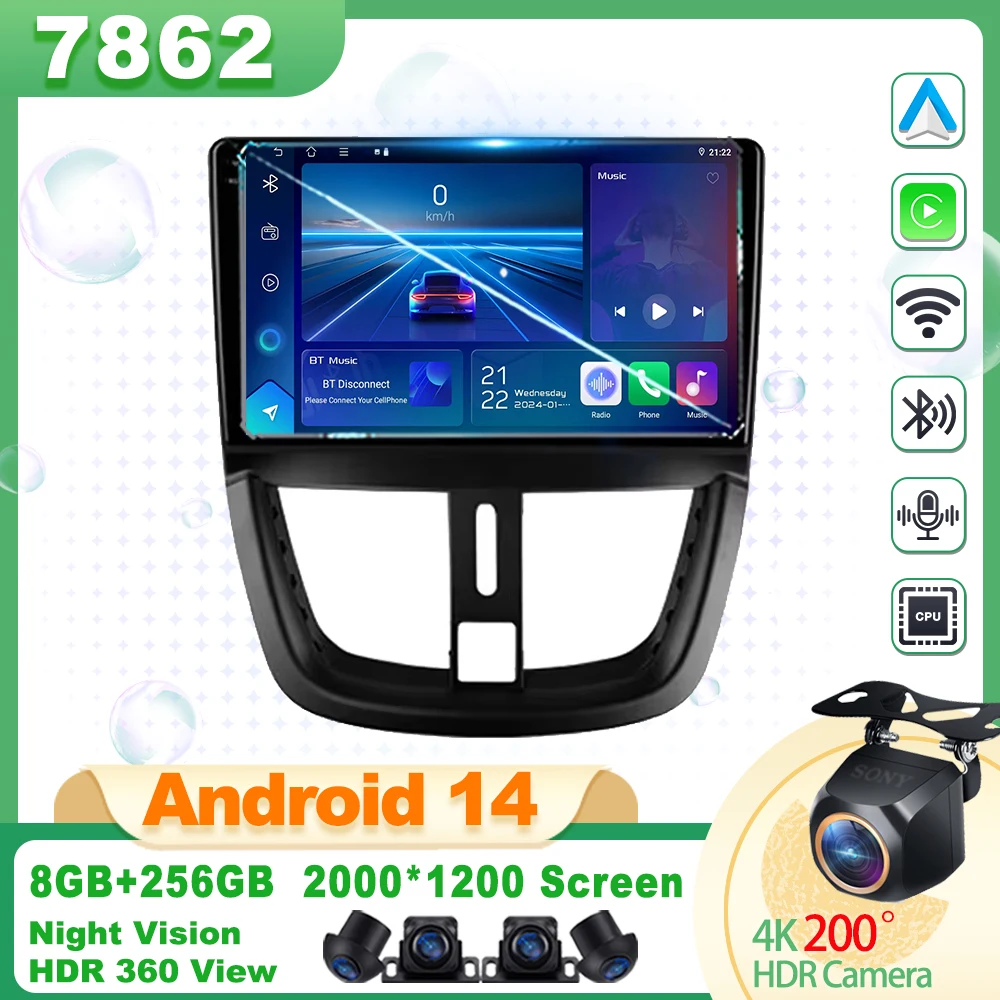 Android Radio For Peugeot 207 2006 - 2015 GPS Navigation Stereo Head Unit Dash Cam Mirror Link Bluetooth Carplay DSP RDS Wifi 5G
Android Radio For Peugeot 207 2006 - 2015 GPS Navigation Stereo Head Unit Dash Cam Mirror Link Bluetooth Carplay DSP RDS Wifi 5G