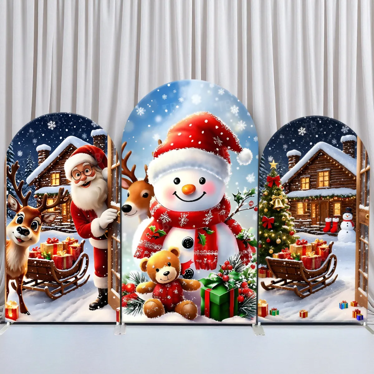 TB Christmas Theme Santa Snowman Reindeer Arch Backdrop Cover for Happy New Year Holiday Events Party Decor Fabic Background
TB Christmas Theme Santa Snowman Reindeer Arch Backdrop Cover for Happy New Year Holiday Events Party Decor Fabic Background