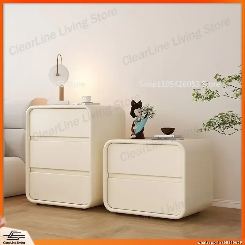 Modern Minimalist Cream Wooden Bedside Table with 3-Tier Storage for Bedroom Home Office Use Luxury Solid Wood Nightstand
Modern Minimalist Cream Wooden Bedside Table with 3-Tier Storage for Bedroom Home Office Use Luxury Solid Wood Nightstand