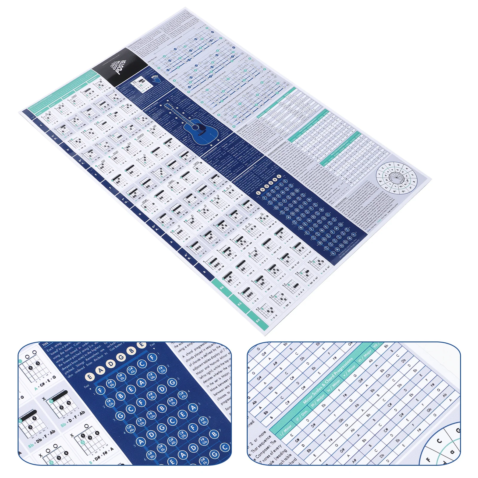 Guitar Chord Scale Poster Musical Educational Picture for Beginners Guide Circle of Fifths Wheel Stickers
Guitar Chord Scale Poster Musical Educational Picture for Beginners Guide Circle of Fifths Wheel Stickers