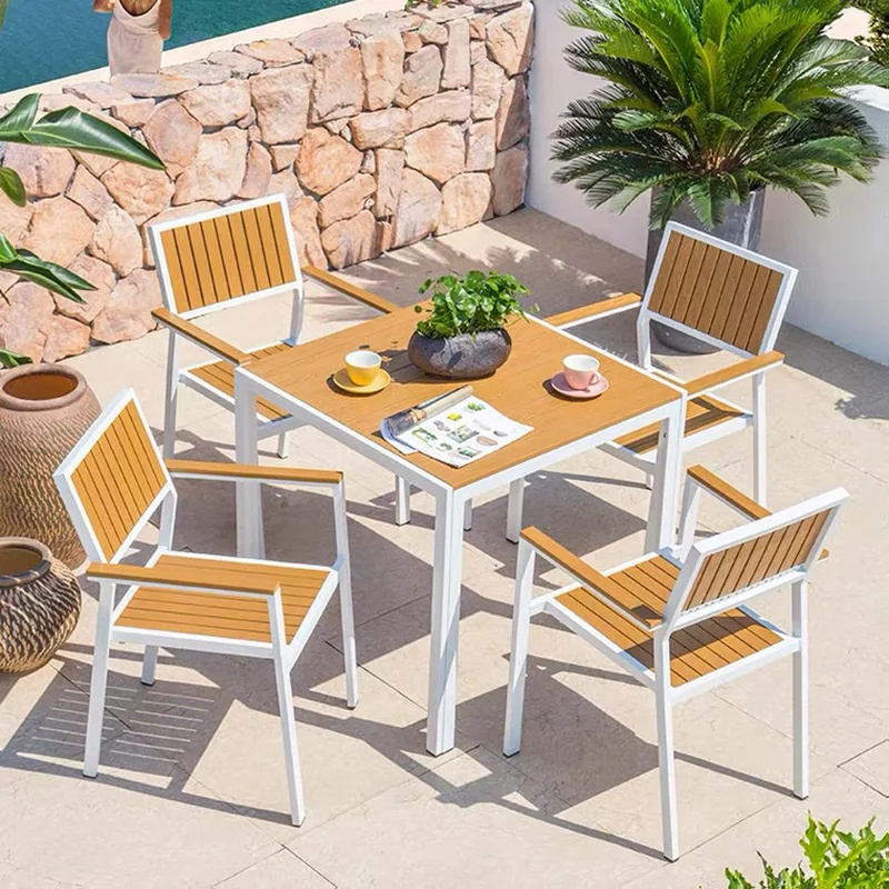 !@Modern Durable Outdoor Plastic Wood Table Chair Set Cushion for Courtyard Garden Balcony Terrace Leisure Area Barbecue Tea
!@Modern Durable Outdoor Plastic Wood Table Chair Set Cushion for Courtyard Garden Balcony Terrace Leisure Area Barbecue Tea