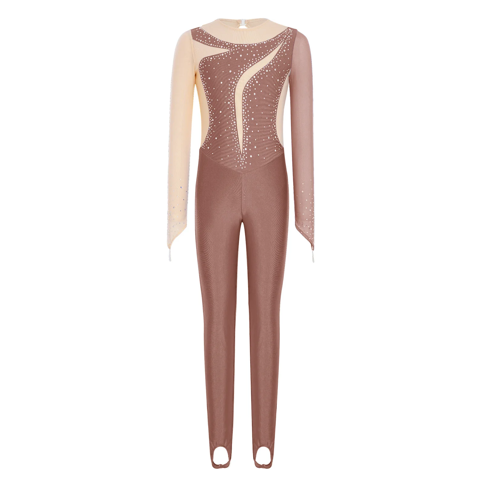 Kids Girls Figure Skating Performance Jumpsuit Finger Holes Long Sleeve Rhinestones Sheer Mesh Rhythmic Dance Leotard Gymnastics
Kids Girls Figure Skating Performance Jumpsuit Finger Holes Long Sleeve Rhinestones Sheer Mesh Rhythmic Dance Leotard Gymnastics