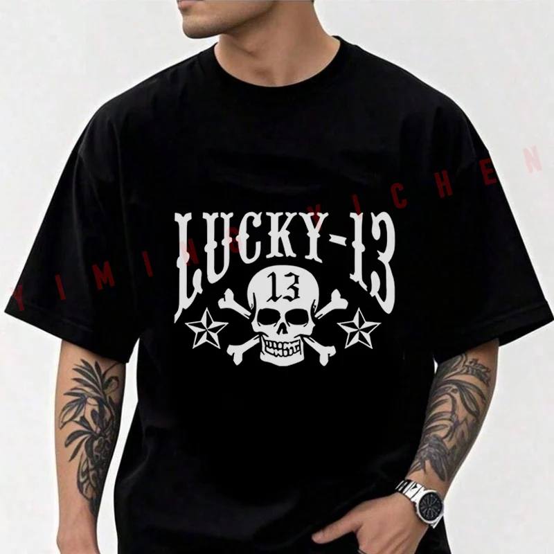 Men's Moto Cotton T-Shirt Gothic Pirate Skull And Bones Tshirt Adventure Casual O-Neck Top Tee
Men's Moto Cotton T-Shirt Gothic Pirate Skull And Bones Tshirt Adventure Casual O-Neck Top Tee
