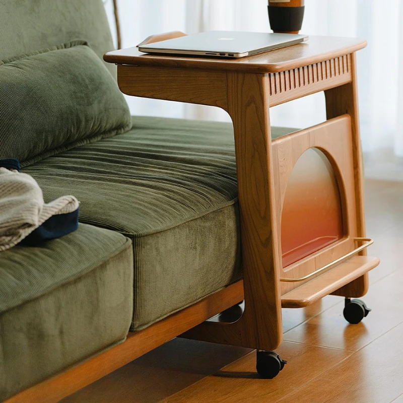 Haha side few sofa mobile coffee table cherry wood square few silent universal wheel solid wood
Haha side few sofa mobile coffee table cherry wood square few silent universal wheel solid wood